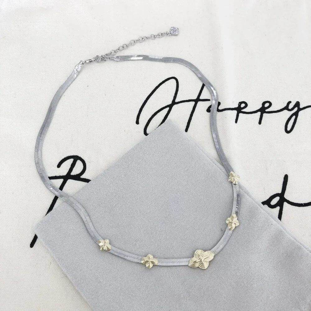 Kendra Scott Herringbone Necklace - Abbie Mixed Metal - Picture 2 of 4